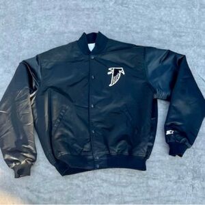 Unreal NFL Atlanta Falcons Starter Black Button up vintage jacket